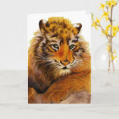 タイガー・ファーザー・デイ・カード カード (黄色い花)