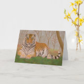 タイガー・ファーザー・デイ・カード カード (黄色い花)