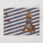 タイガー&フクロウのバレンタインデーのはがき シーズンポストカード (裏面)