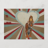 タイガー&フクロウのバレンタインデーのはがき シーズンポストカード (裏面)