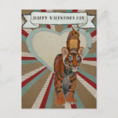 タイガー&フクロウのバレンタインデーのはがき シーズンポストカード (正面)