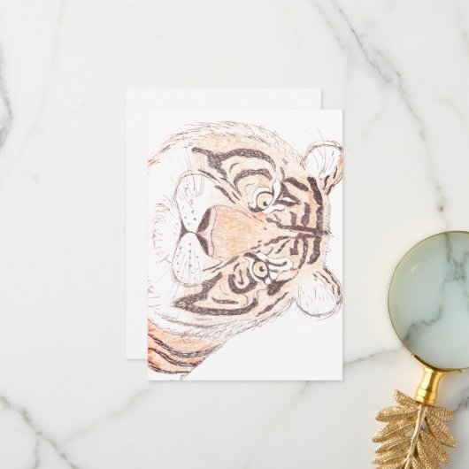 タイガー – フラットサンキューカード サンキューカード (正面/裏面インサイチュ)