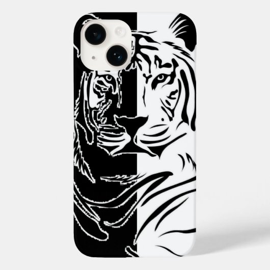 タイガー ブラック ホワイト Case-Mate iPhoneケース (裏面)