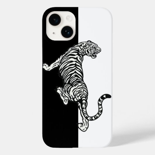 タイガー ブラック ホワイト Case-Mate iPhoneケース (裏面)