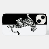 タイガー ブラック ホワイト Case-Mate iPhoneケース (裏面 (横))