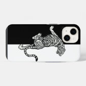 タイガー ブラック ホワイト iPhoneケース (裏面横)