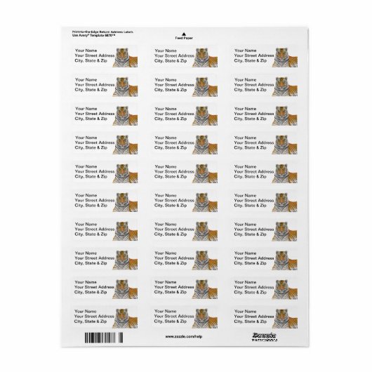 タイガー ラベル (フルシート)