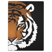 タイガー、ワイルドキャットオンブラック クリップボード (裏面)