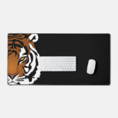 タイガー、ワイルドキャットオンブラック デスクマット (キーボード&マウス)