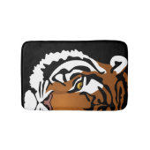 タイガー、ワイルドキャットオンブラック バスマット (正面)