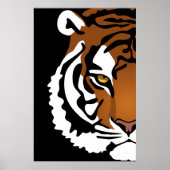 タイガー、ワイルドキャットオンブラック ポスター (正面)