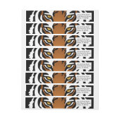 タイガー、ワイルドキャットオンブラック ラップアラウンドラベル (シート)