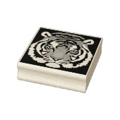 タイガー、ワイルドキャットオンブラック ラバースタンプ (スタンプ)
