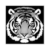 タイガー、ワイルドキャットオンブラック ラバースタンプ (インプリント)