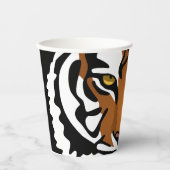 タイガー、ワイルドキャットオンブラック 紙コップ (正面)