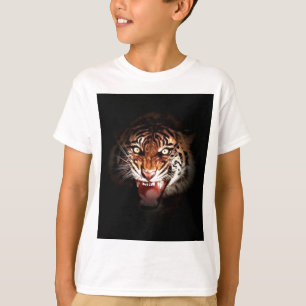 タイガー – ワイルド大きな猫アート Tシャツ