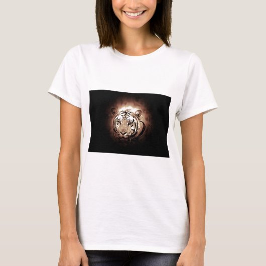 タイガー – ワイルド大きな猫 Tシャツ (正面)