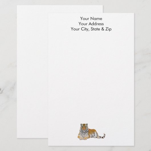 タイガー 便箋 (正面/裏面)