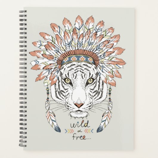 タイガー・先住民・アメリカ・インディアン・チーフ プランナー手帳 (正面)