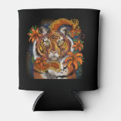 タイガー〔占星術の〕十二宮図の年中国の 缶クーラー (正面)