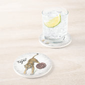 タイガー〔占星術の〕十二宮図アート中国のの年 コースター (側面)