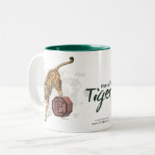 タイガー〔占星術の〕十二宮図アート中国のの年 ツートーンマグカップ (正面左)