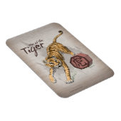 タイガー〔占星術の〕十二宮図アート中国のの年 マグネット (右側)