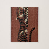 タイガー – 古代カラフル書イラストレーション ジグソーパズル (縦)