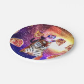 タイガー·宇宙·キャットオン·タイガー·ユニコーン ペーパープレート (アングル)