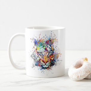 タイガー・抽象芸術・絵画アート コーヒーマグカップ