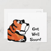 タイガー　早く元気になってね　ポストカード ポストカード (正面/裏面)