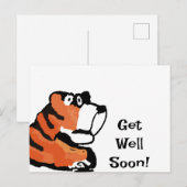 タイガー 早く治ってね ポストカード (正面/裏面)