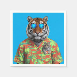 タイガー&虎猫ナプキン スタンダードカクテルナプキン