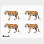 タイガー 長方形シール (シート)