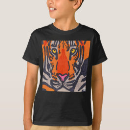 タイガー(鮮やか) - 男の子用Tシャツ Tシャツ