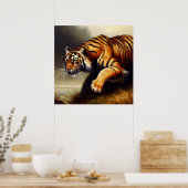 タイガー(11)野猫 ポスター (キッチン)