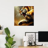 タイガー(12)野猫 ポスター (ホームオフィス)