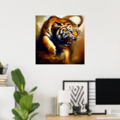 タイガー(13)野猫 ポスター (ホームオフィス)