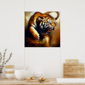 タイガー(13)野猫 ポスター (キッチン)