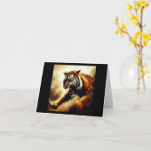 タイガー(14)ワイルドキャット カード (黄色い花)