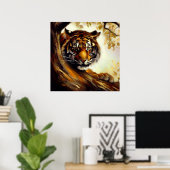 タイガー(5)野猫 ポスター (ホームオフィス)