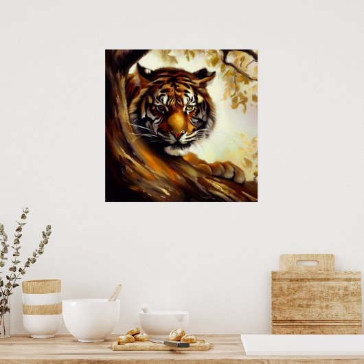 タイガー(5)野猫 ポスター (キッチン)