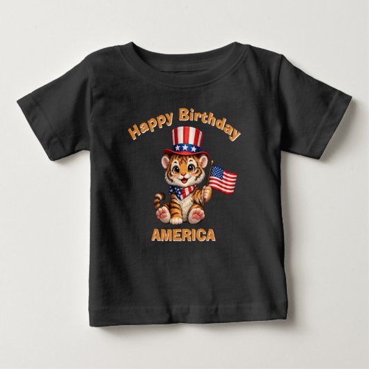 タイガー (5n) 愛国少年Tシャツ ベビーTシャツ (正面)