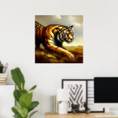 タイガー(7)野猫 ポスター (ホームオフィス)