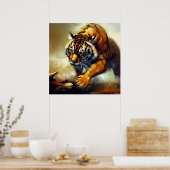 タイガー(8)野猫 ポスター (キッチン)