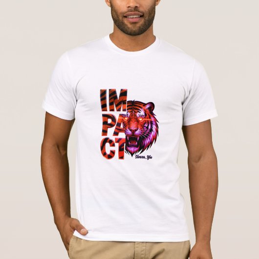 タイガー「IMPACT」-大胆なゴールドの美学 Tシャツ (正面)