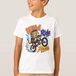 タイガーBMXバイクワイルドライド グラフィック Tシャツ