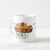 タイガーI世界大戦2ドイツ重戦車パンツァー第2次世界大戦 コーヒーマグカップ (正面左)