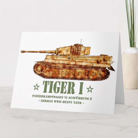 タイガーI世界大戦2ドイツ重戦車パンツァー第2次世界大戦 サンキューカード (正面)
