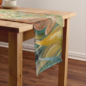 タイガーin嵐の熱帯林エキゾチックなジャングル ショートテーブルランナー (インサイチュ)